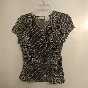 Worthington top with rouching. PL